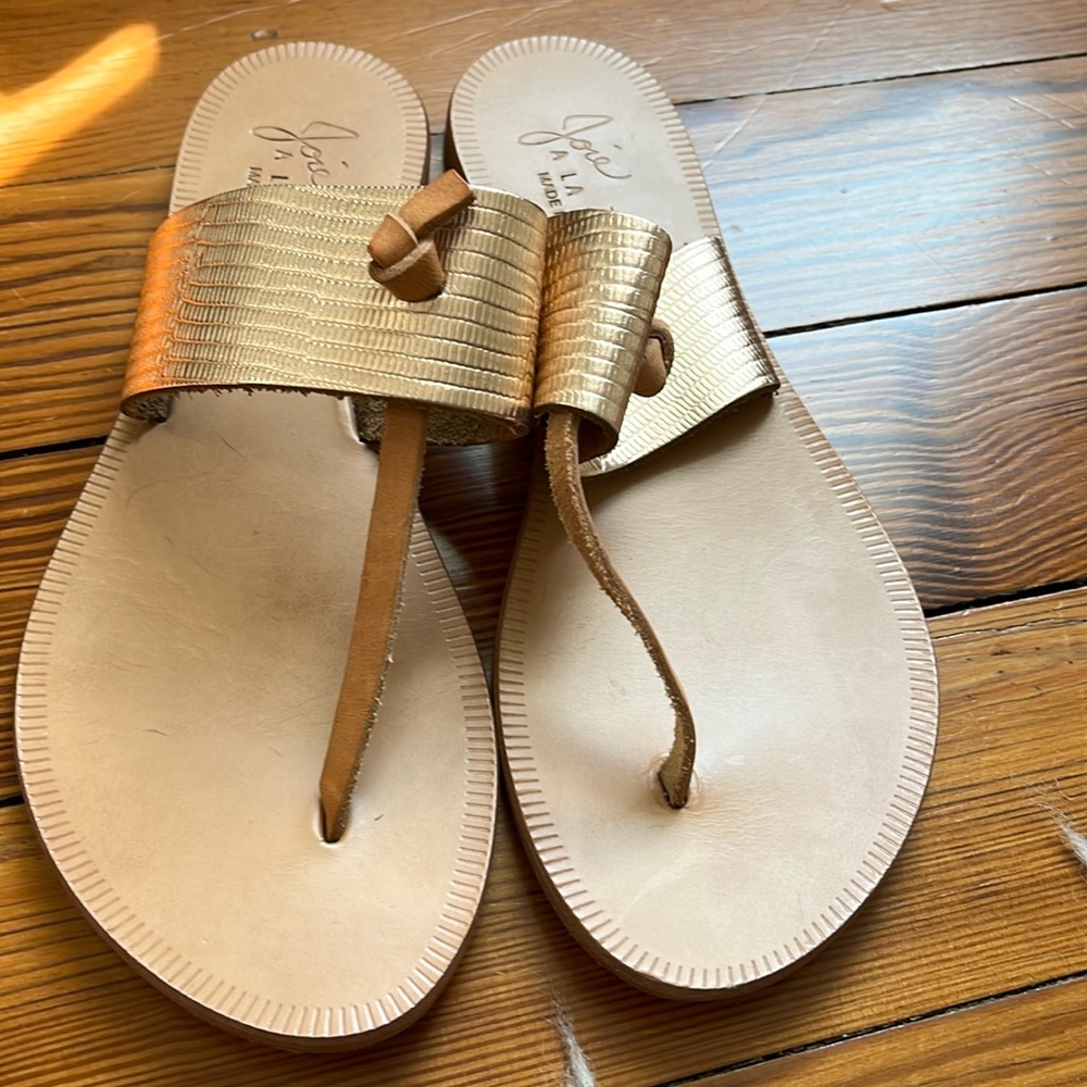 EUC Joie Leather Sandals size 6 Rose Gold